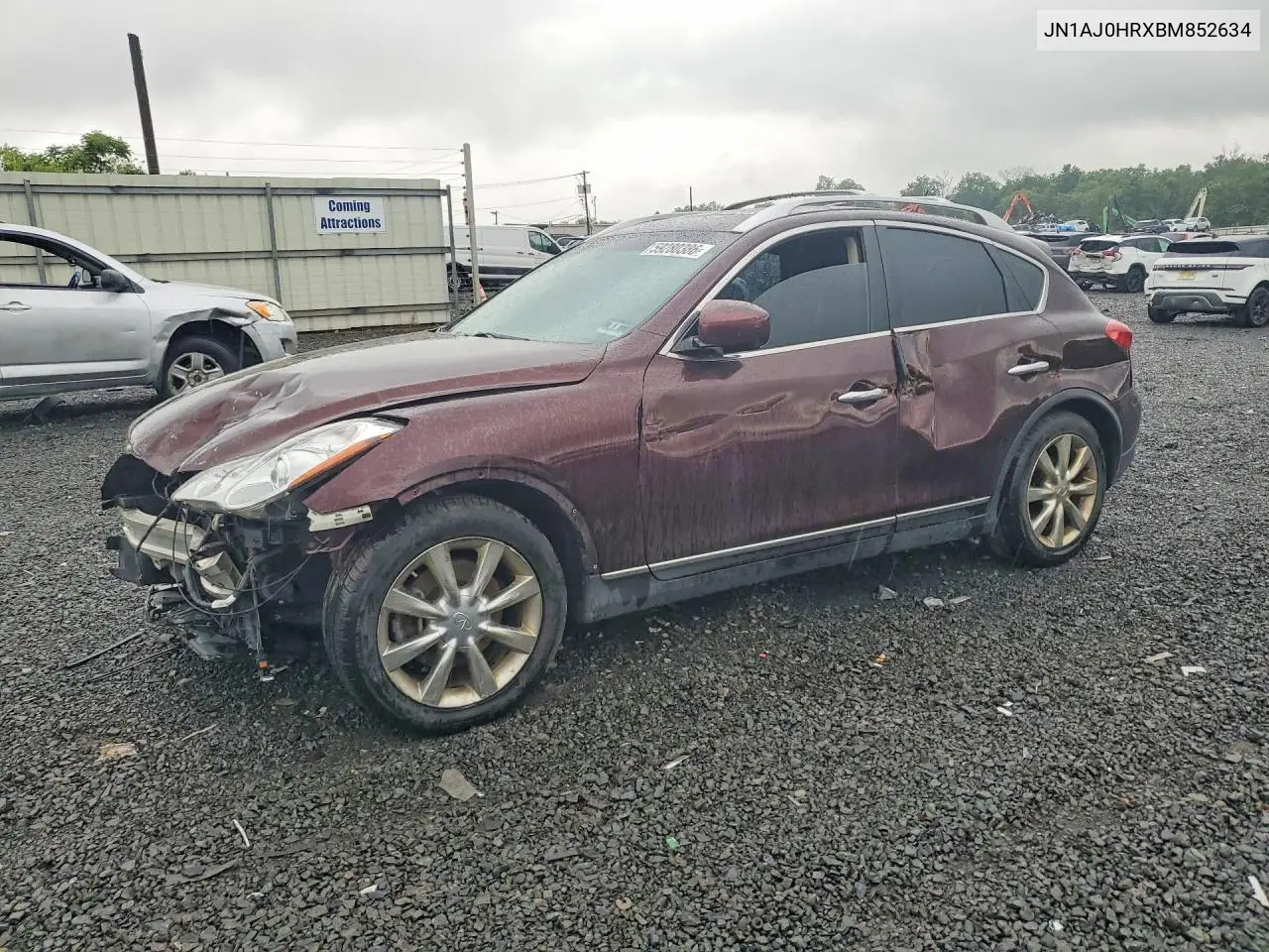 2011 Infiniti Ex35 Base VIN: JN1AJ0HRXBM852634 Lot: 59280386