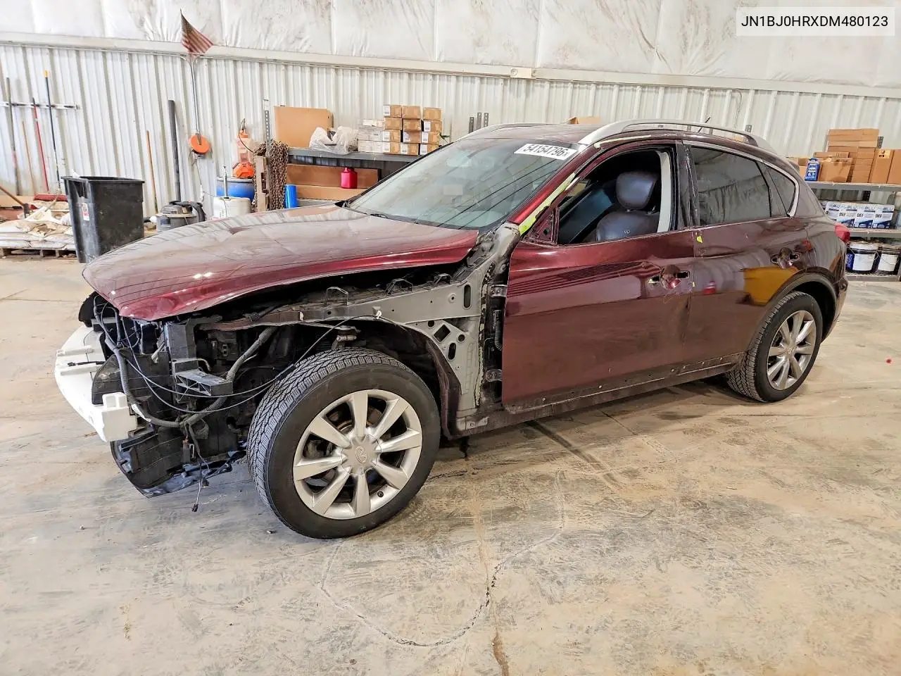 2013 Infiniti Ex37 Base VIN: JN1BJ0HRXDM480123 Lot: 54154796
