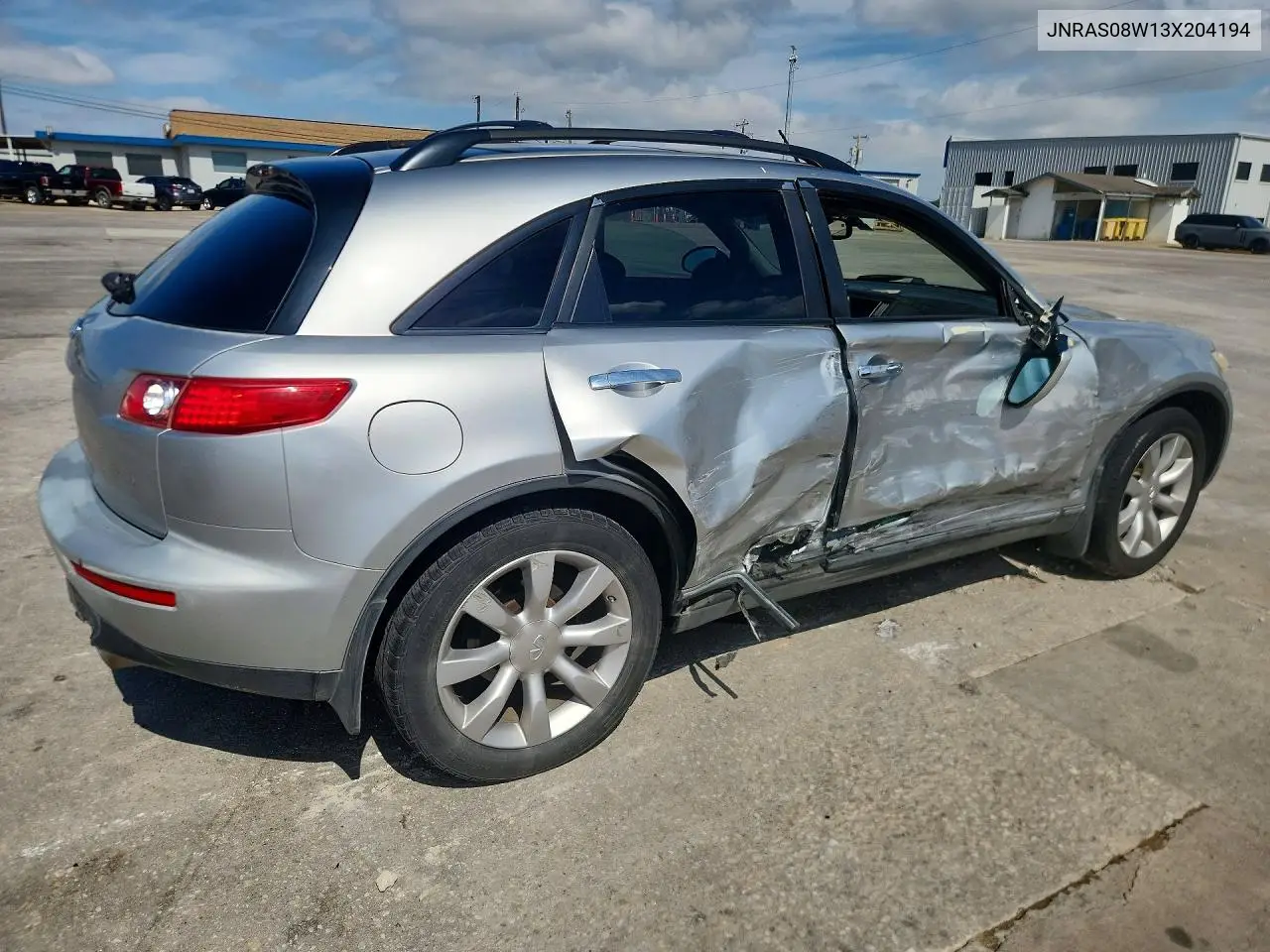 2003 Infiniti Fx35 Base VIN: JNRAS08W13X204194 Lot: 54768226