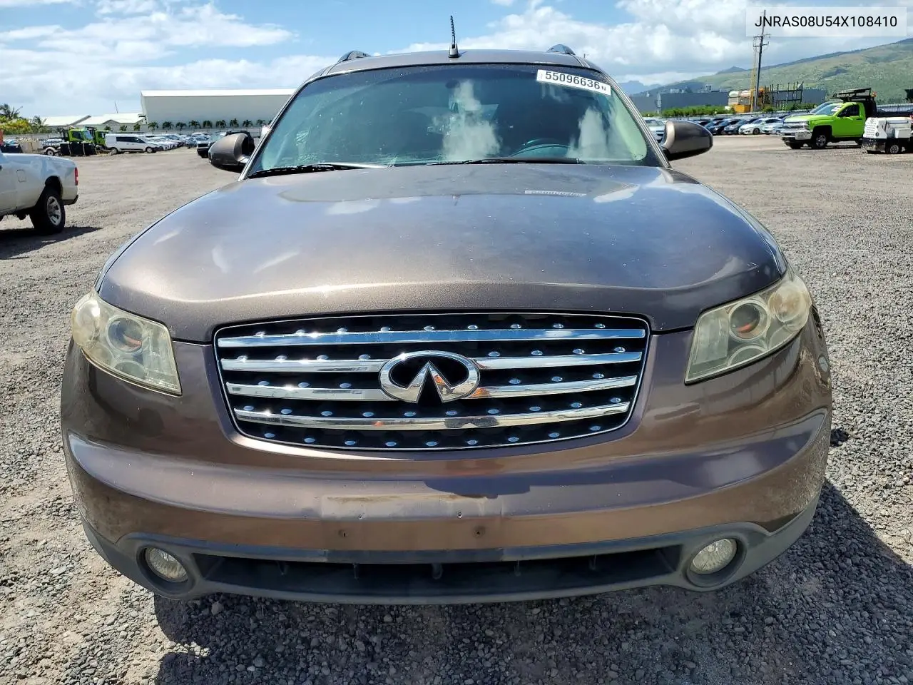 2004 Infiniti Fx35 Base VIN: JNRAS08U54X108410 Lot: 55096636