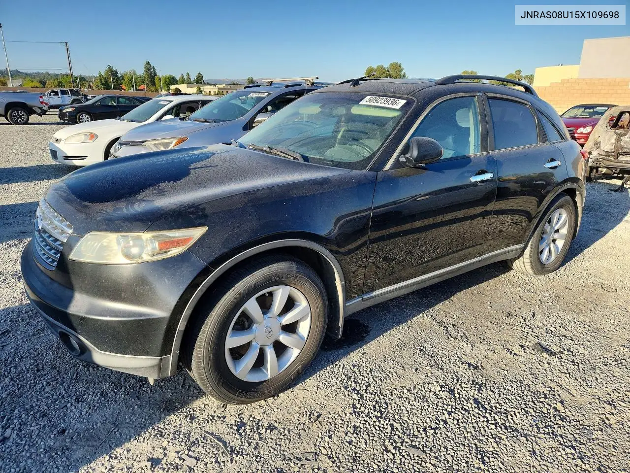 2005 Infiniti Fx35 Base VIN: JNRAS08U15X109698 Lot: 50923936
