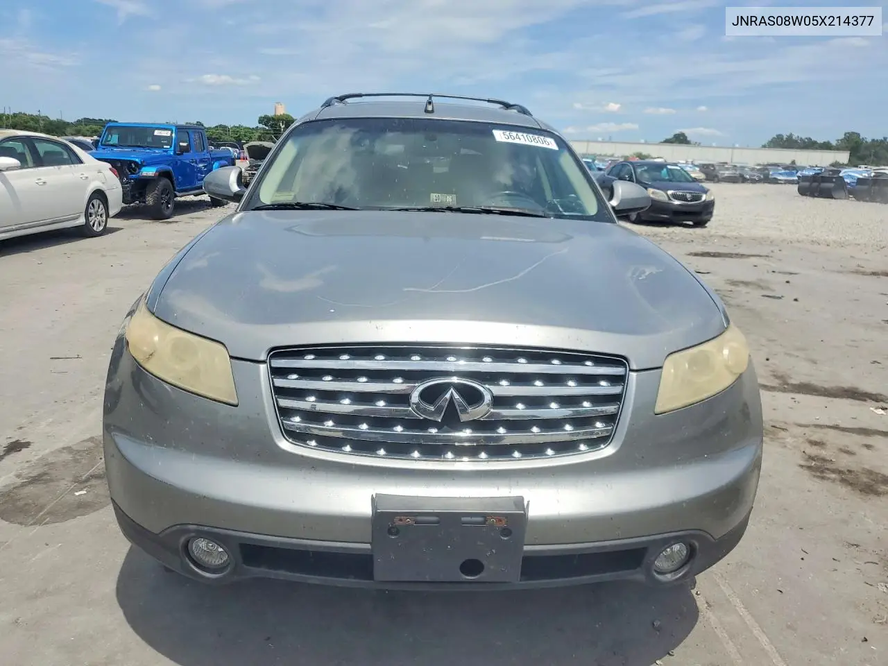 2005 Infiniti Fx35 Base VIN: JNRAS08W05X214377 Lot: 56410806