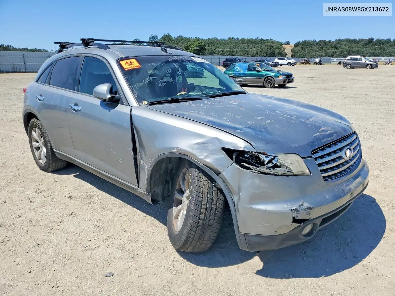 2005 Infiniti Fx35 Base VIN: JNRAS08W85X213672 Lot: 60131206