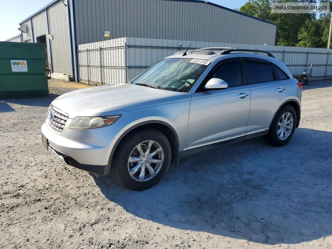 2006 Infiniti Fx35 Base VIN: JNRAS08W96X201239 Lot: 59131916