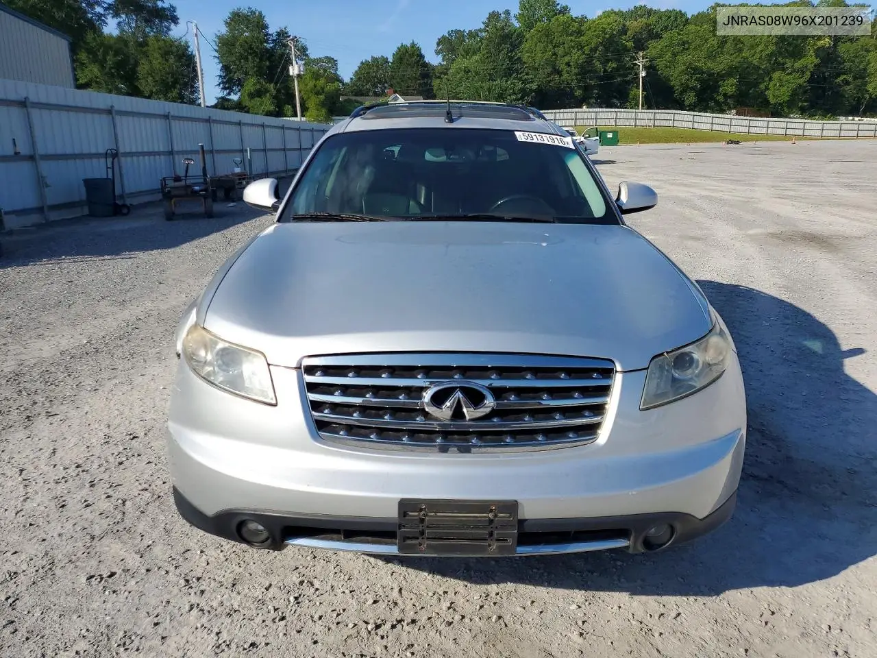 2006 Infiniti Fx35 Base VIN: JNRAS08W96X201239 Lot: 59131916