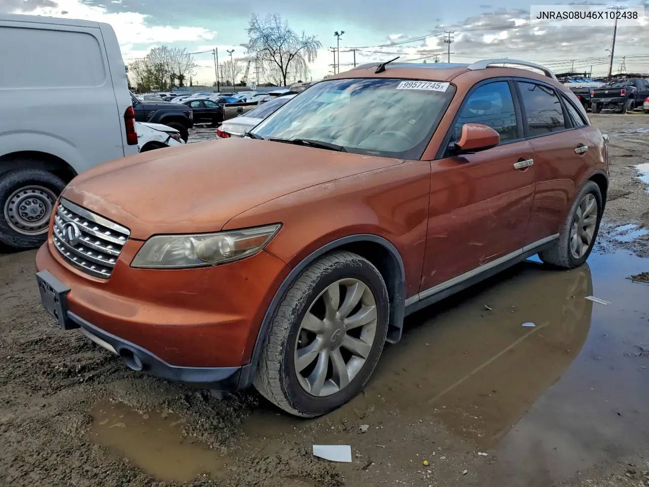 2006 Infiniti Fx35 VIN: JNRAS08U46X102438 Lot: 99577745