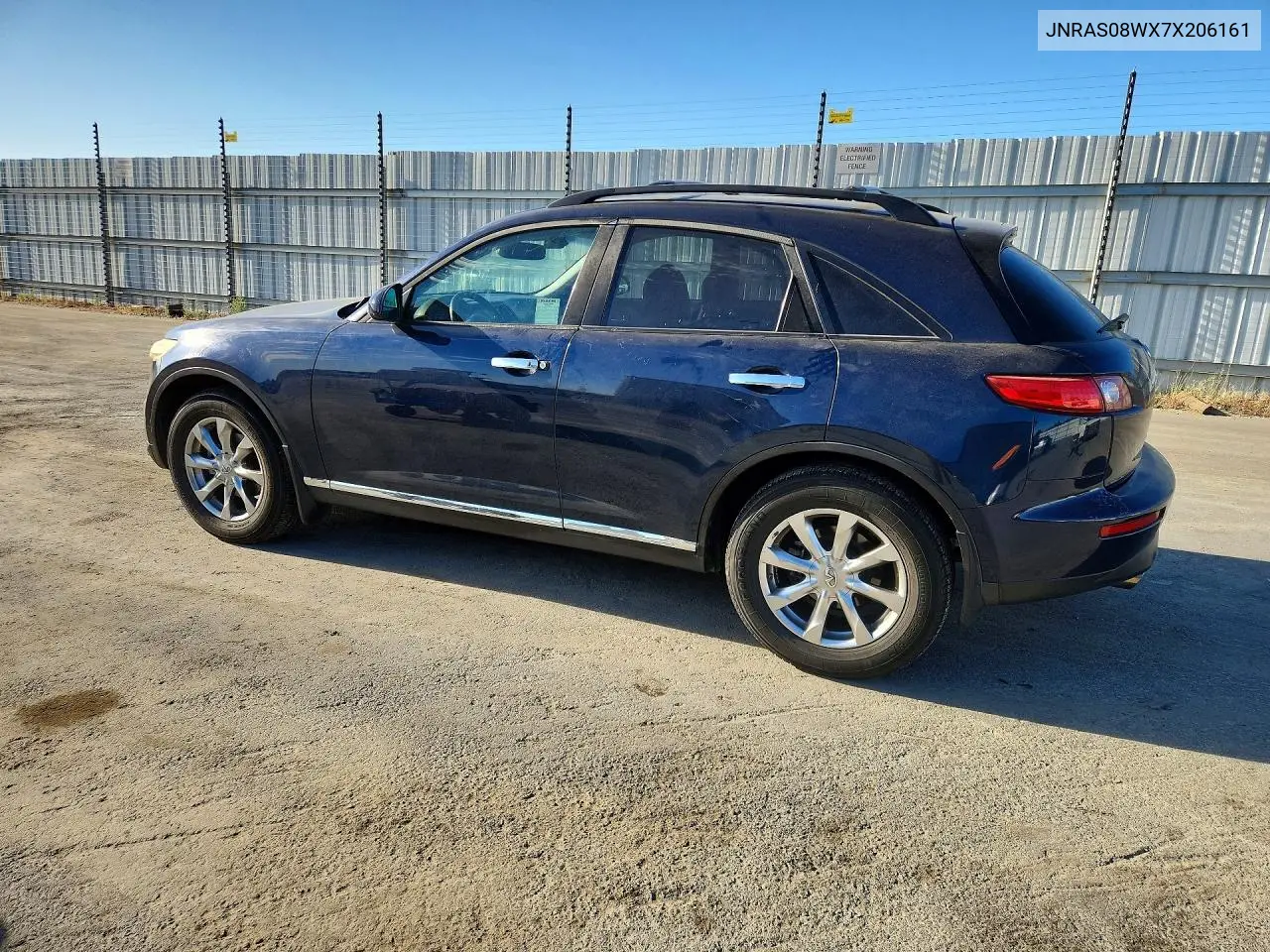2007 Infiniti Fx35 Base VIN: JNRAS08WX7X206161 Lot: 61627546
