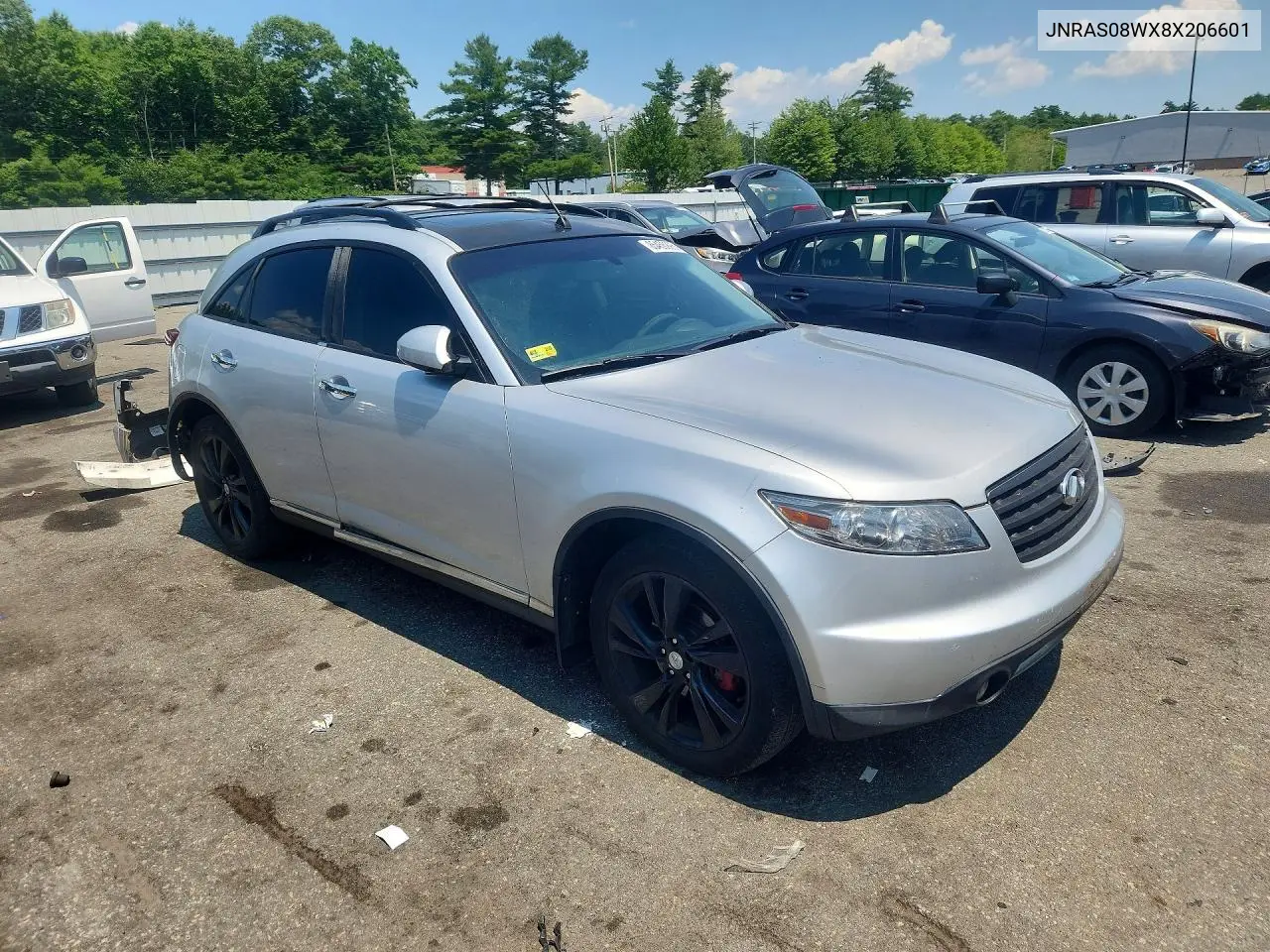2008 Infiniti Fx35 VIN: JNRAS08WX8X206601 Lot: 85456995
