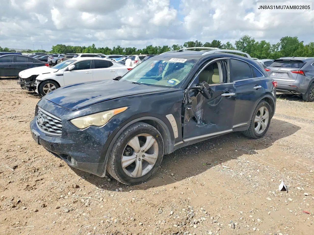 2010 Infiniti Fx35 Rwd VIN: JN8AS1MU7AM802805 Lot: 51087016