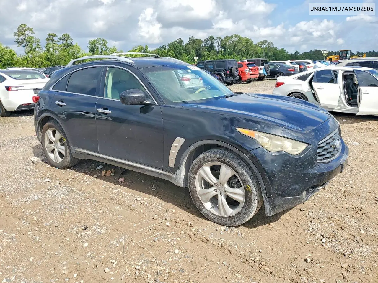 2010 Infiniti Fx35 Rwd VIN: JN8AS1MU7AM802805 Lot: 51087016
