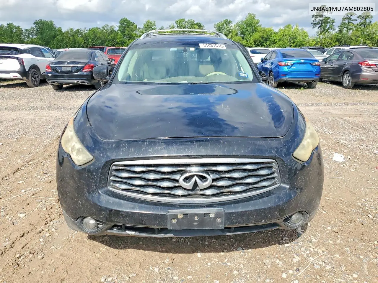 2010 Infiniti Fx35 Rwd VIN: JN8AS1MU7AM802805 Lot: 51087016