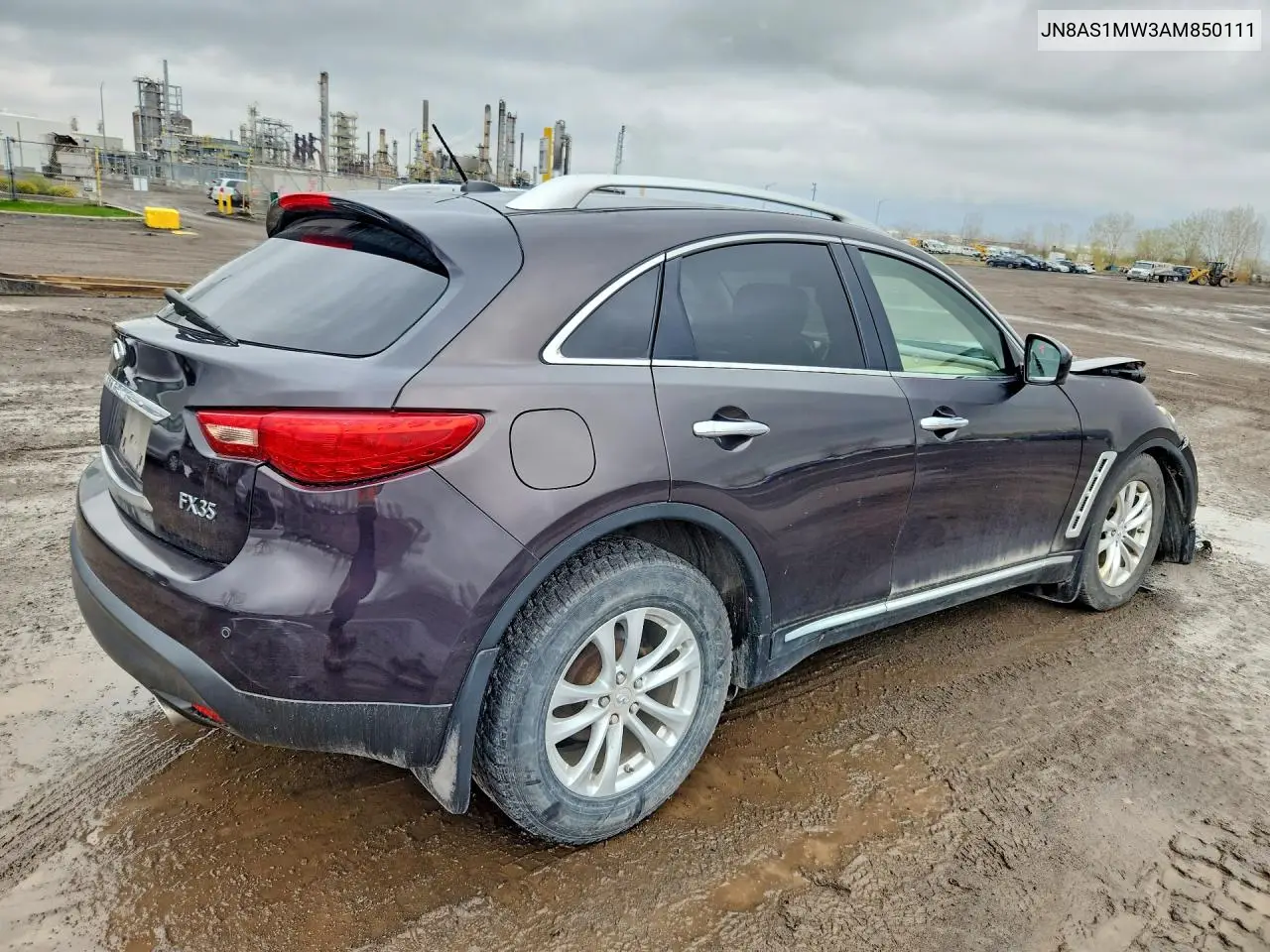 2010 Infiniti Fx35 Base VIN: JN8AS1MW3AM850111 Lot: 53626086
