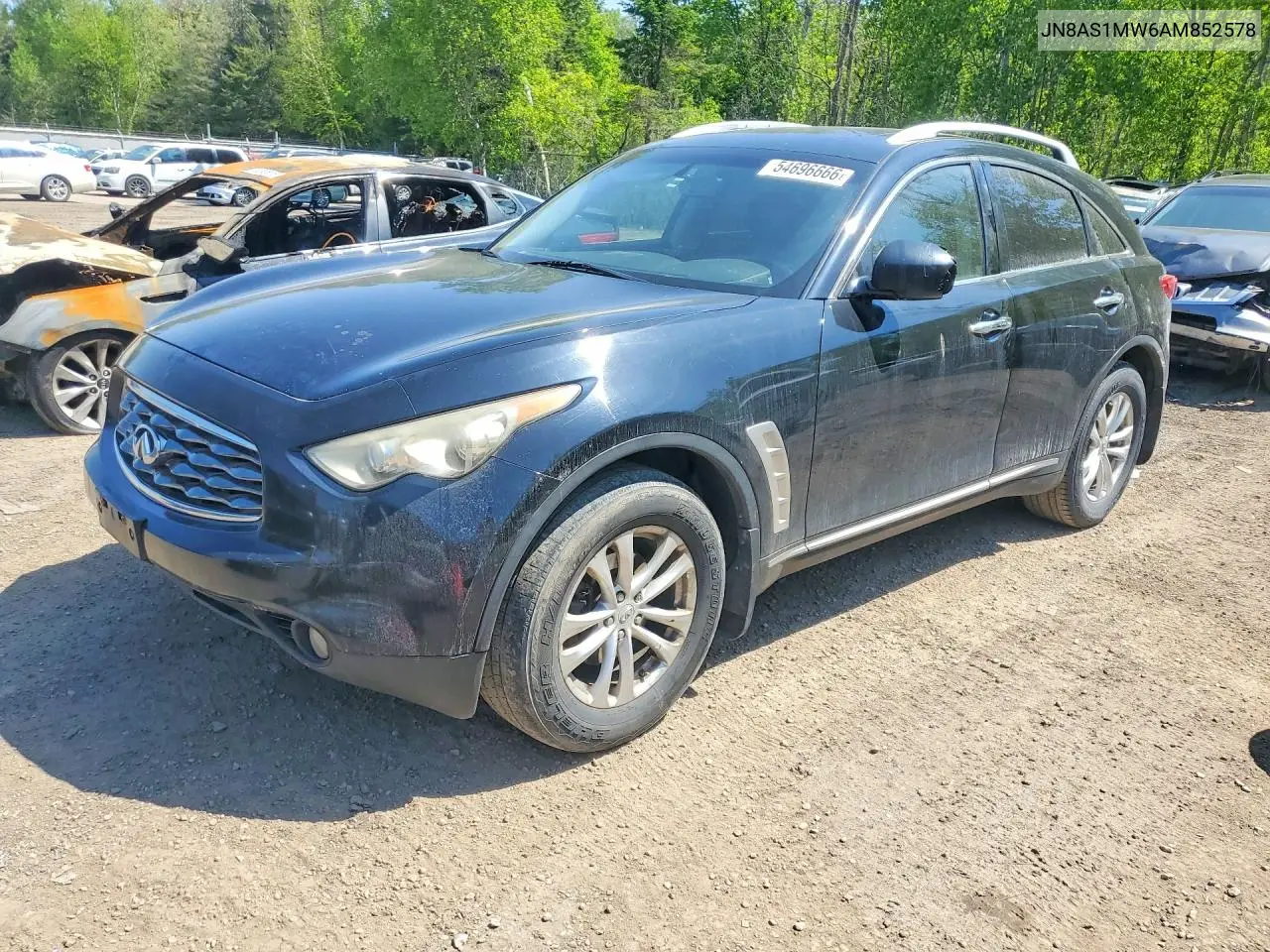 2010 Infiniti Fx35 Base VIN: JN8AS1MW6AM852578 Lot: 54696666