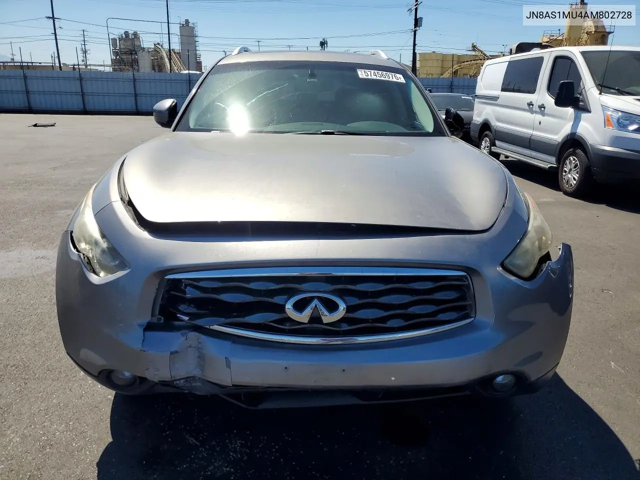 2010 Infiniti Fx35 Base VIN: JN8AS1MU4AM802728 Lot: 57456976