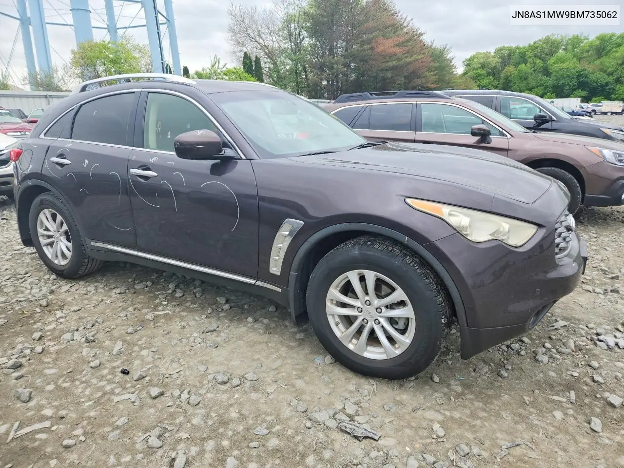 2011 Infiniti Fx35 Base VIN: JN8AS1MW9BM735062 Lot: 52466286