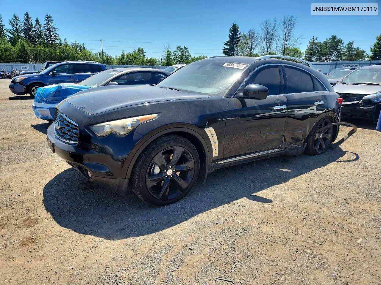 2011 Infiniti Fx50 Base VIN: JN8BS1MW7BM170119 Lot: 59363436