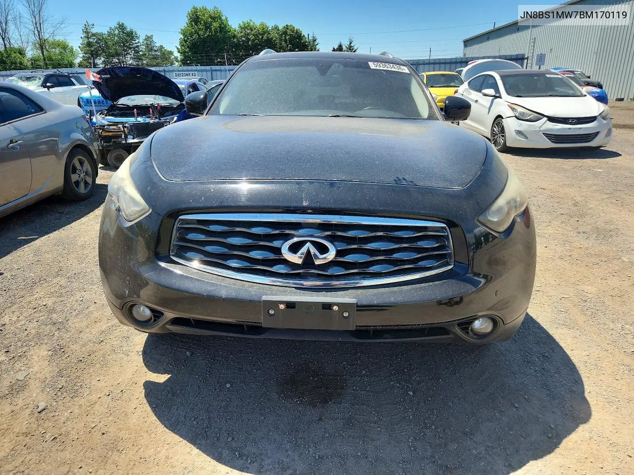 2011 Infiniti Fx50 Base VIN: JN8BS1MW7BM170119 Lot: 59363436