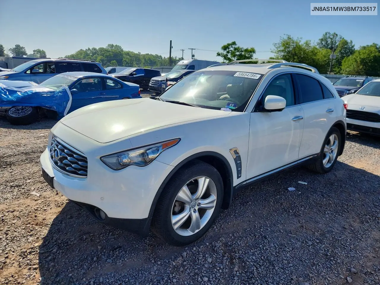 2011 Infiniti Fx35 Base VIN: JN8AS1MW3BM733517 Lot: 59654786
