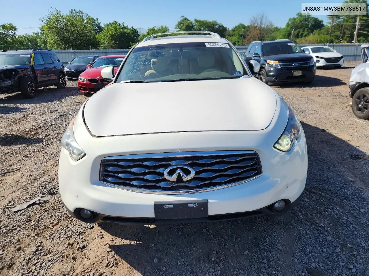 2011 Infiniti Fx35 Base VIN: JN8AS1MW3BM733517 Lot: 59654786