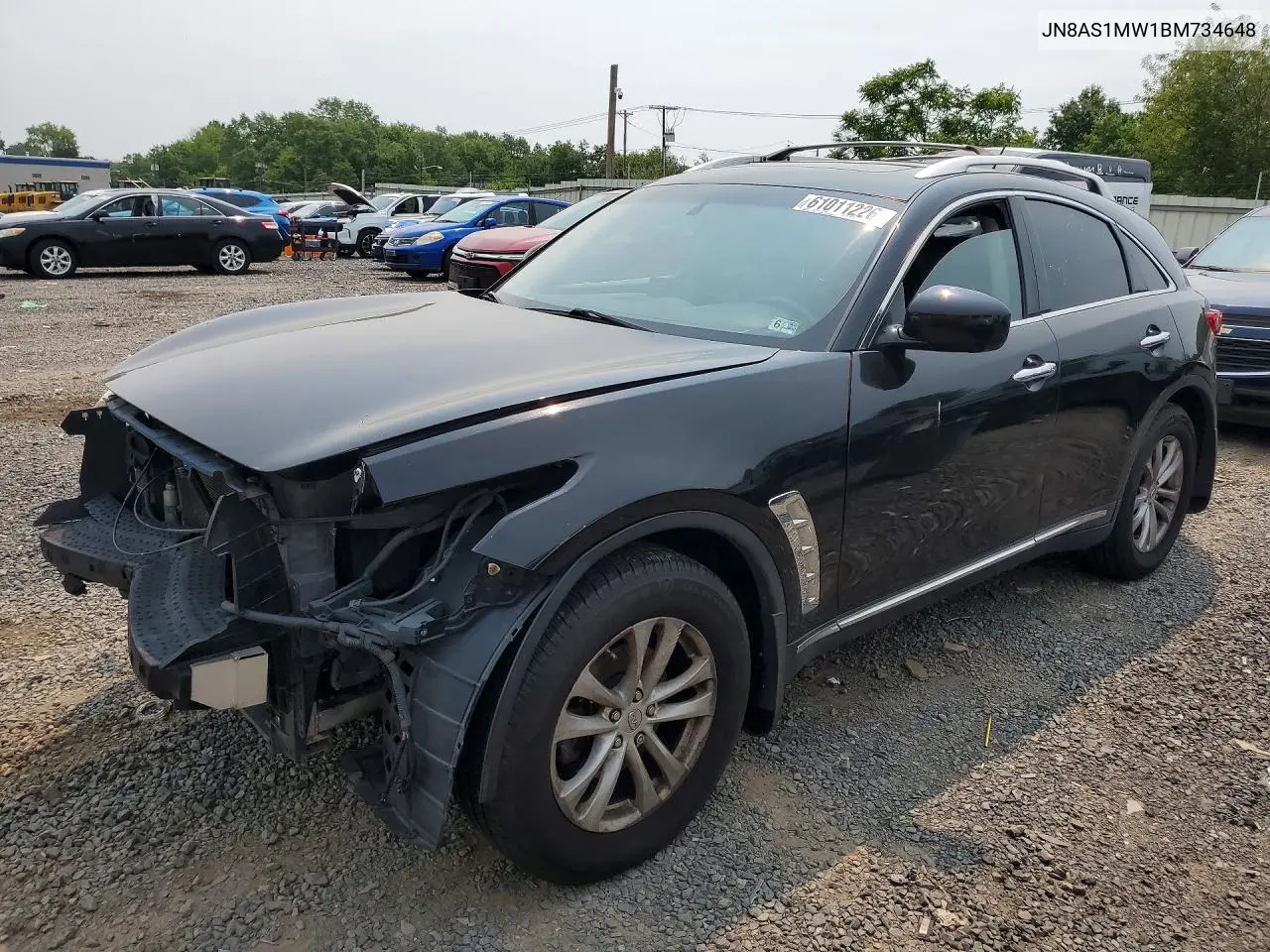 2011 Infiniti Fx35 Base VIN: JN8AS1MW1BM734648 Lot: 61011226