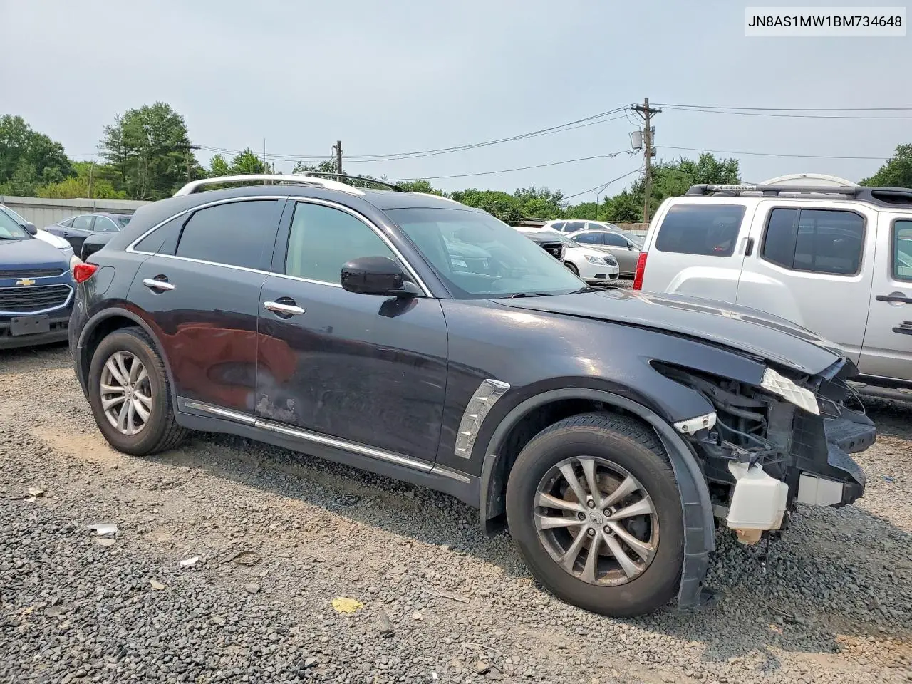2011 Infiniti Fx35 Base VIN: JN8AS1MW1BM734648 Lot: 61011226