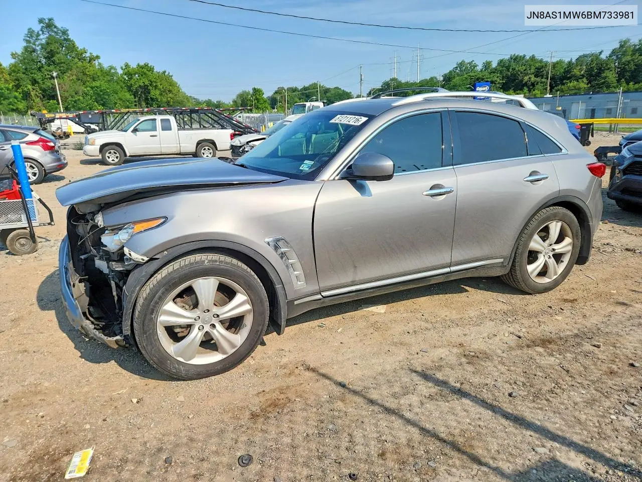 2011 Infiniti Fx35 Base VIN: JN8AS1MW6BM733981 Lot: 61211216