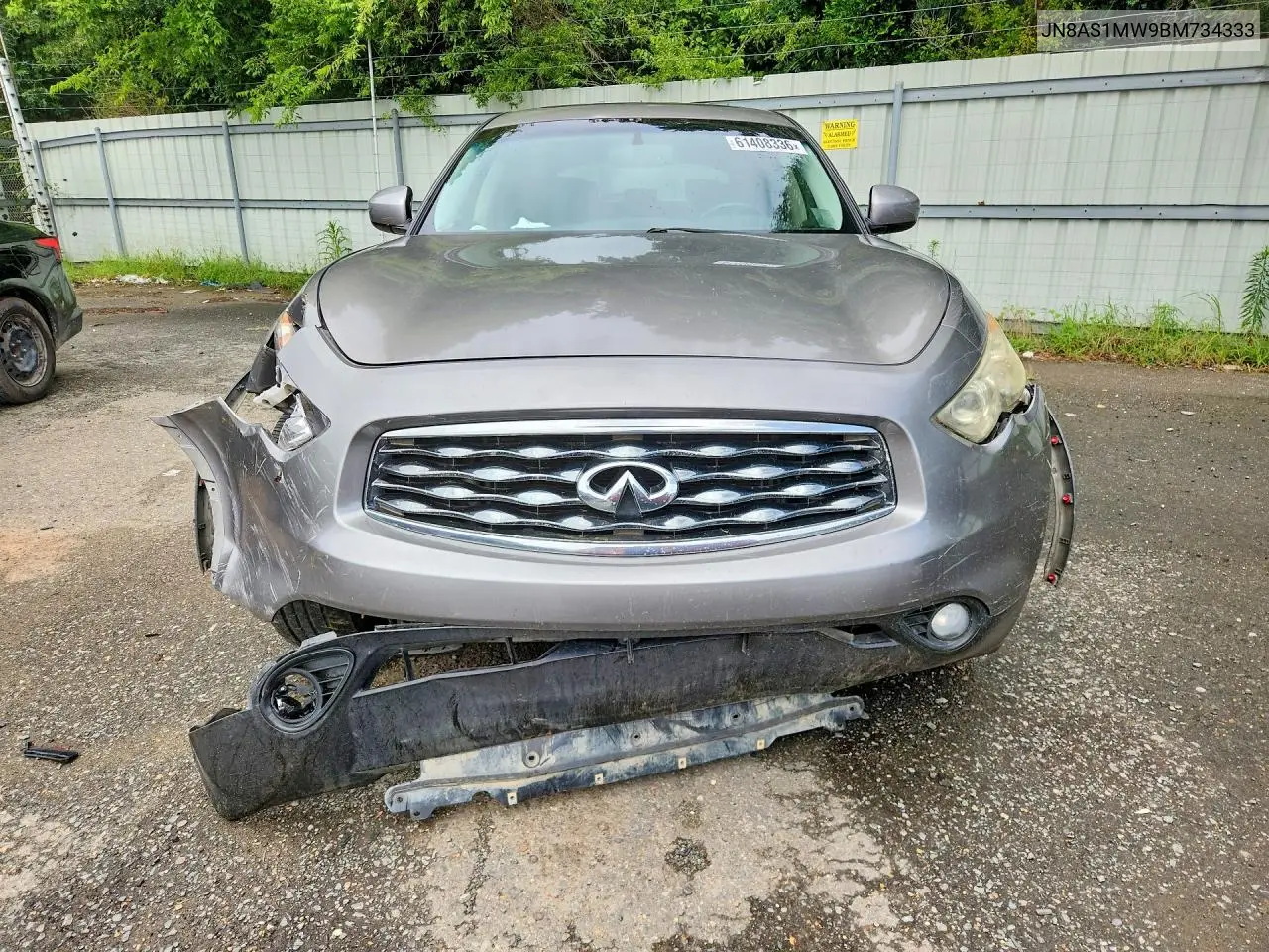 2011 Infiniti Fx35 Base VIN: JN8AS1MW9BM734333 Lot: 61408336