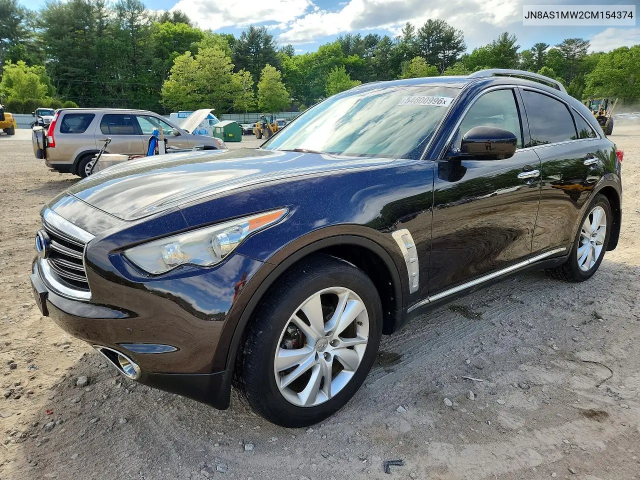 2012 Infiniti Fx35 Base VIN: JN8AS1MW2CM154374 Lot: 54600996