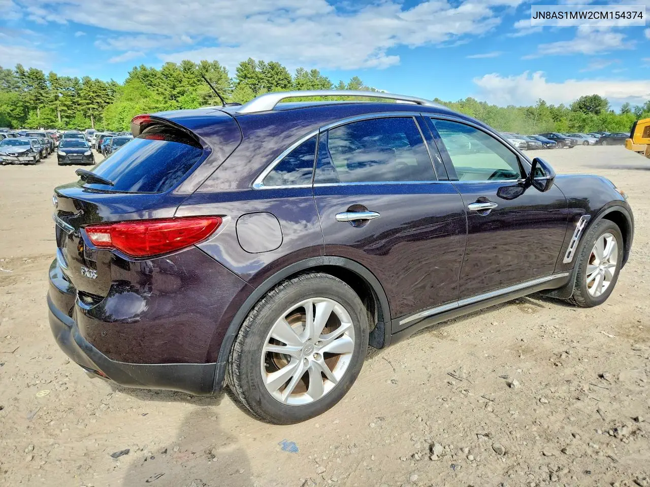 2012 Infiniti Fx35 Base VIN: JN8AS1MW2CM154374 Lot: 54600996