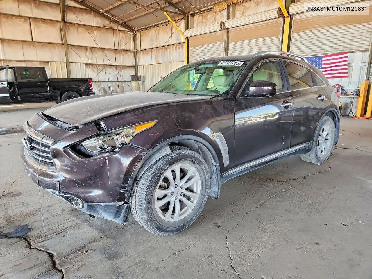 2012 Infiniti Fx35 Base VIN: JN8AS1MU1CM120831 Lot: 54727756