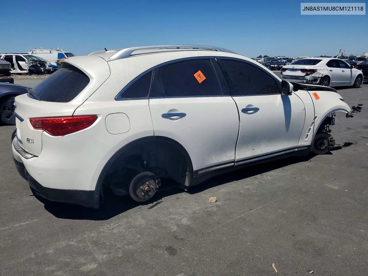 2012 Infi Fx35 Base VIN: JN8AS1MU8CM121118 Lot: 57358836