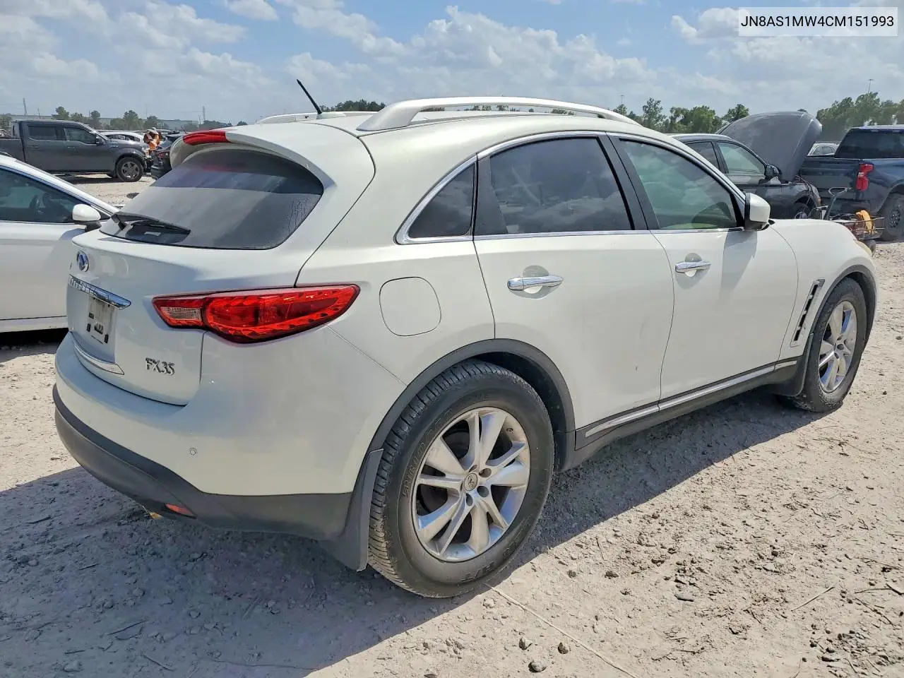 2012 Infiniti Fx35 Base VIN: JN8AS1MW4CM151993 Lot: 58575096