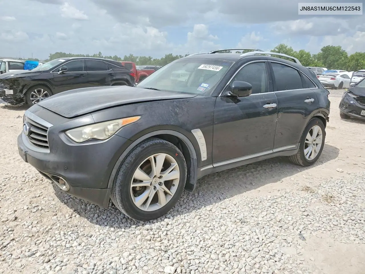 2012 Infiniti Fx35 Base VIN: JN8AS1MU6CM122543 Lot: 59297456