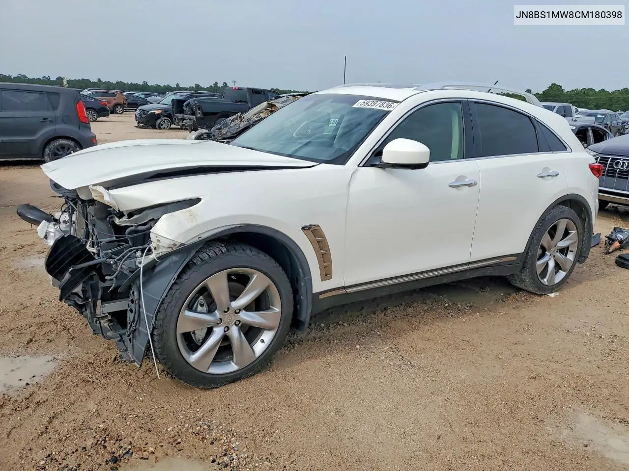 2012 Infiniti Fx50 Base VIN: JN8BS1MW8CM180398 Lot: 59397836