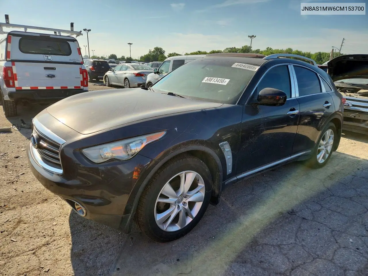 2012 Infiniti Fx35 Base VIN: JN8AS1MW6CM153700 Lot: 59813456
