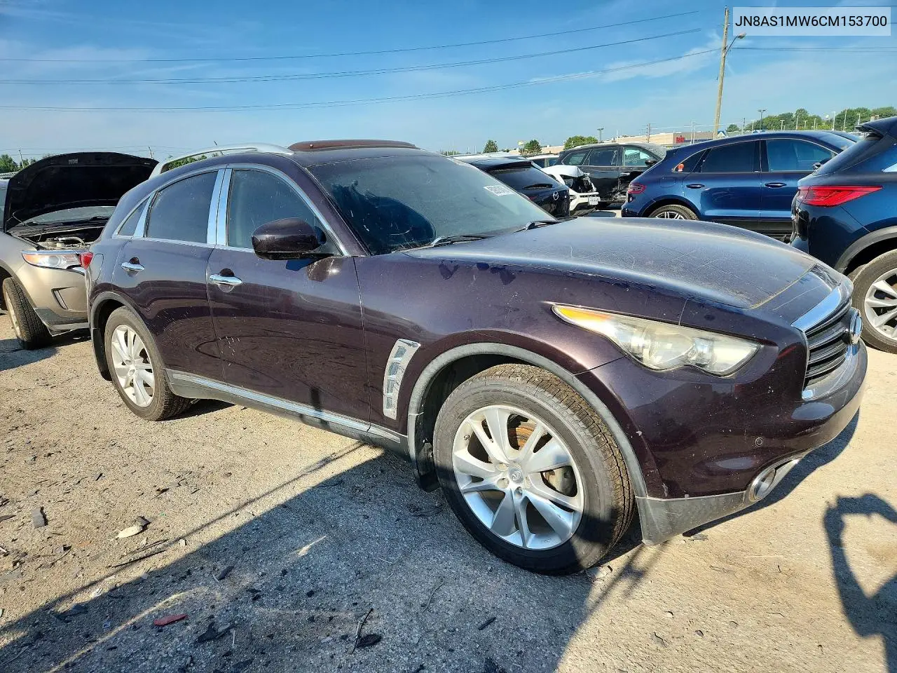2012 Infiniti Fx35 Base VIN: JN8AS1MW6CM153700 Lot: 59813456
