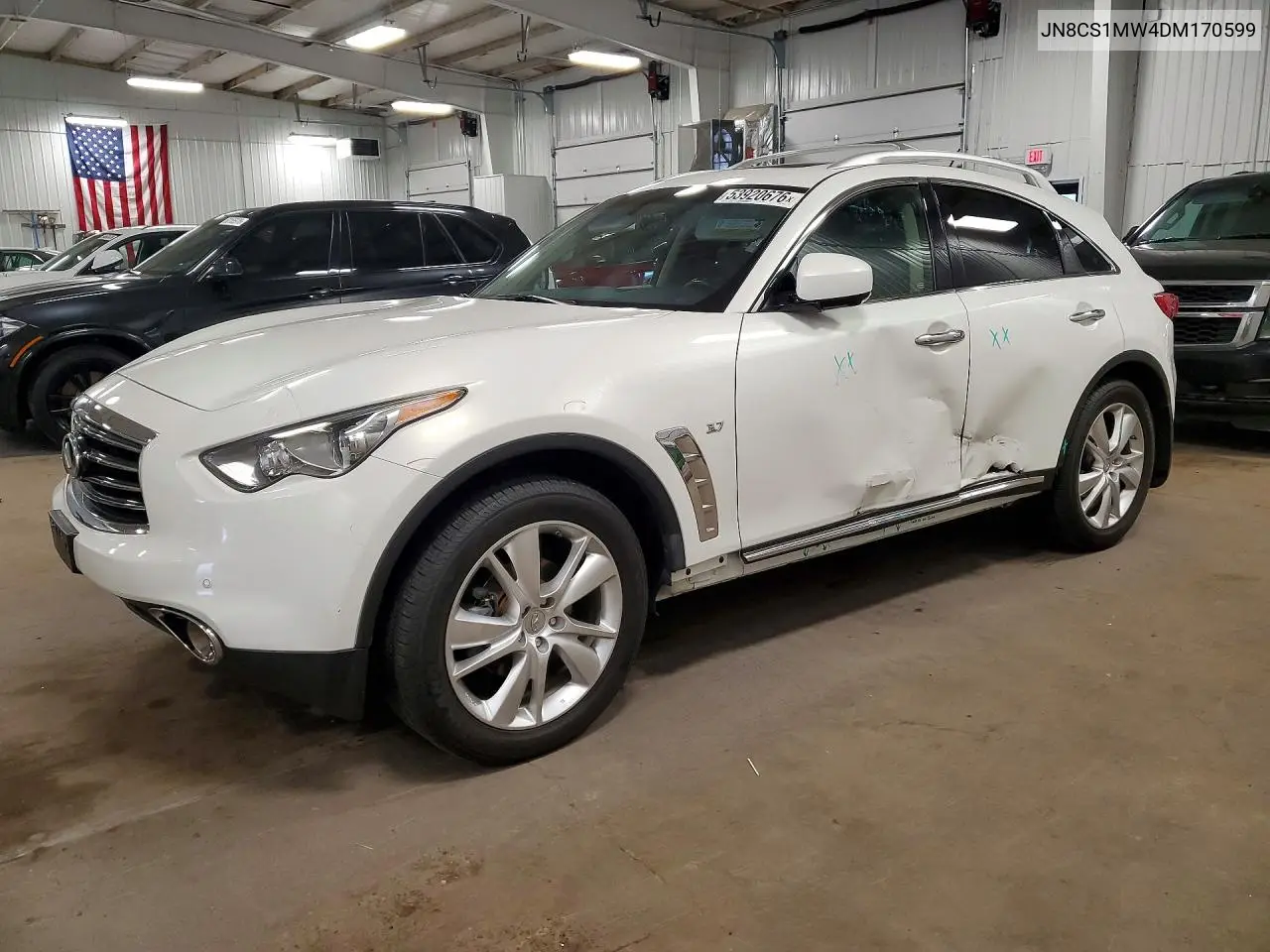 2013 Infiniti Fx37 Base VIN: JN8CS1MW4DM170599 Lot: 53920676