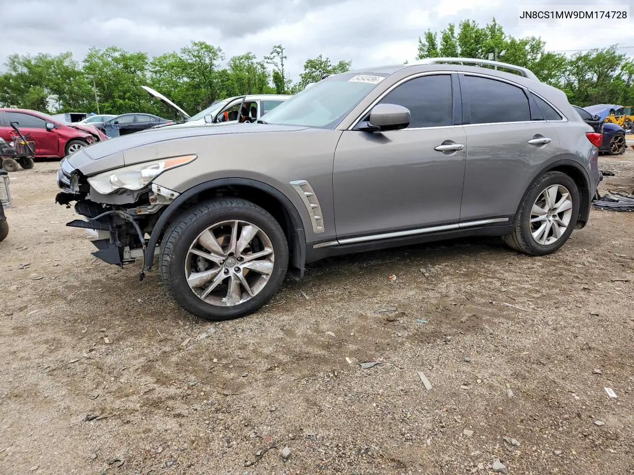 2013 Infiniti Fx37 Base VIN: JN8CS1MW9DM174728 Lot: 54543496