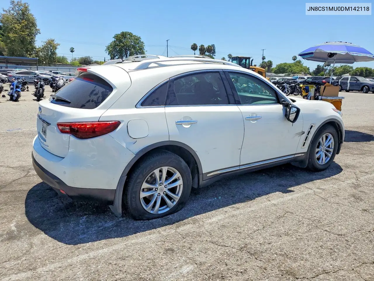2013 Infiniti Fx37 Base VIN: JN8CS1MU0DM142118 Lot: 61044536
