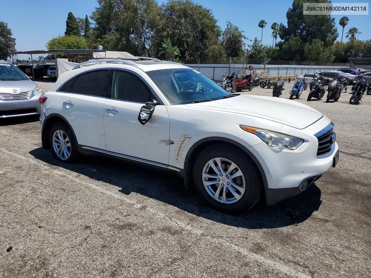 2013 Infiniti Fx37 Base VIN: JN8CS1MU0DM142118 Lot: 61044536