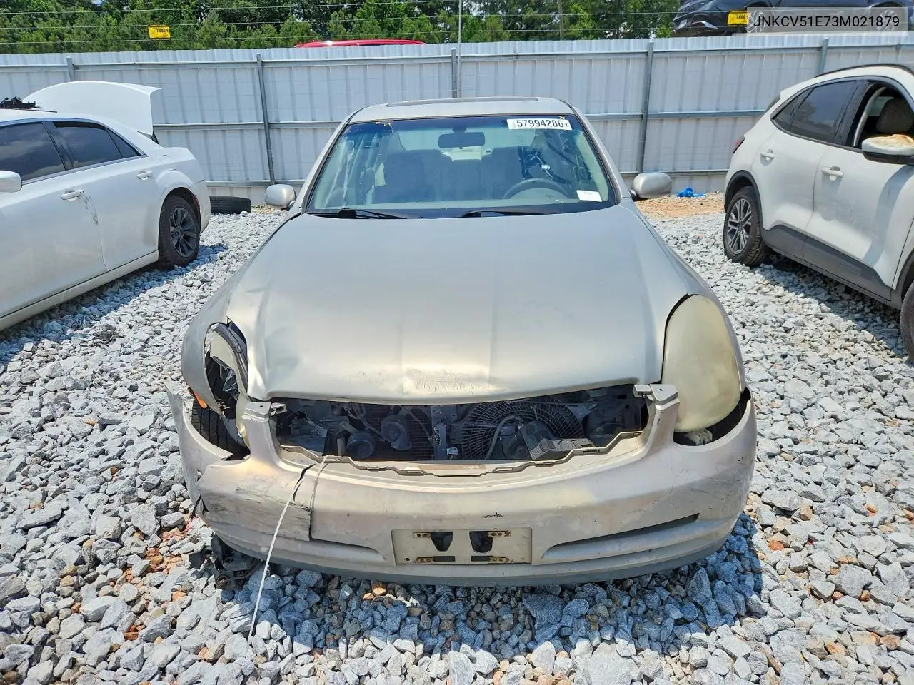 2003 Infiniti G35 Base VIN: JNKCV51E73M021879 Lot: 57994286