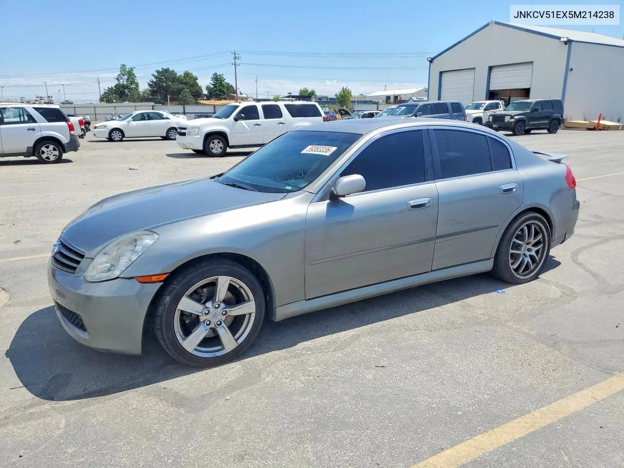 2005 Infiniti G35 Base VIN: JNKCV51EX5M214238 Lot: 59383336