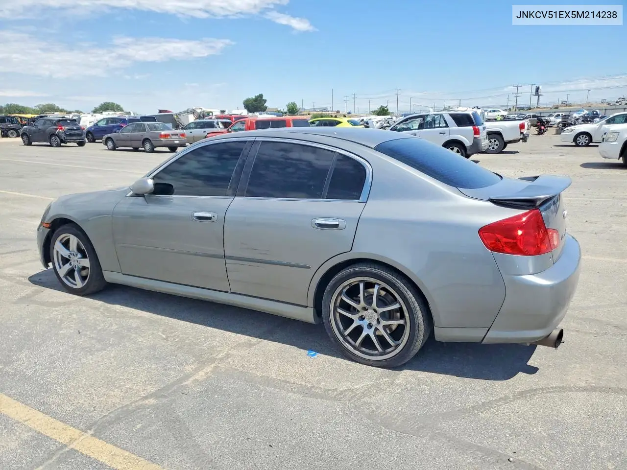 2005 Infiniti G35 Base VIN: JNKCV51EX5M214238 Lot: 59383336