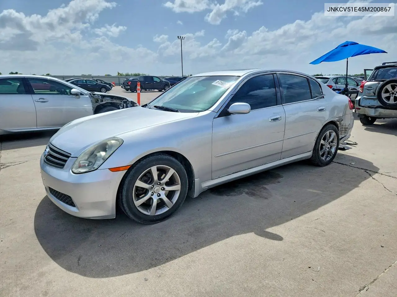 2005 Infiniti G35 VIN: JNKCV51E45M200867 Lot: 61590906
