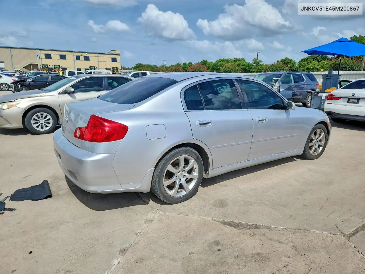 2005 Infiniti G35 VIN: JNKCV51E45M200867 Lot: 61590906