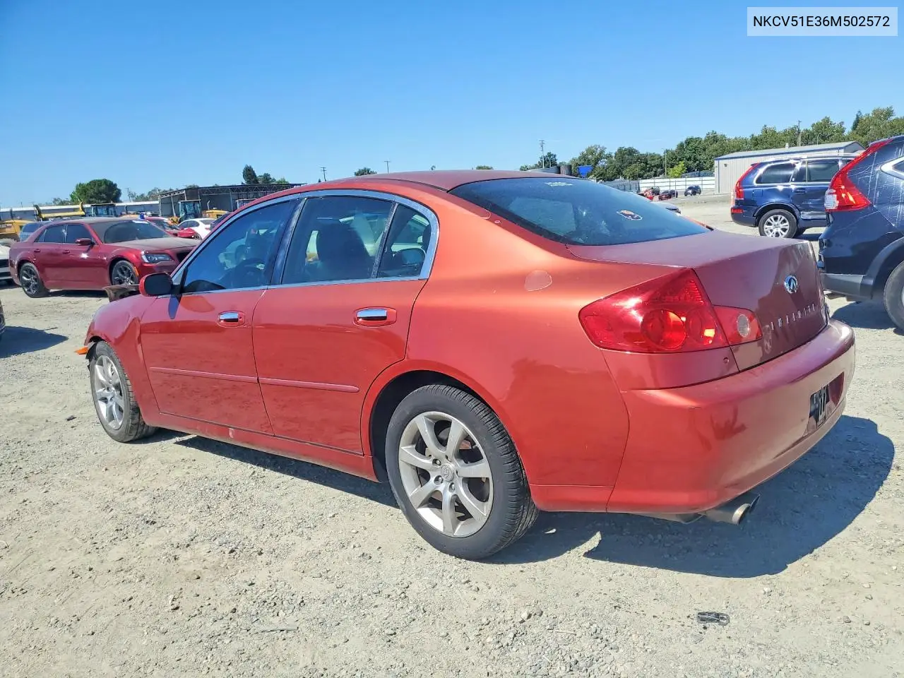 2006 Infiniti G35 Base VIN: NKCV51E36M502572 Lot: 61249176
