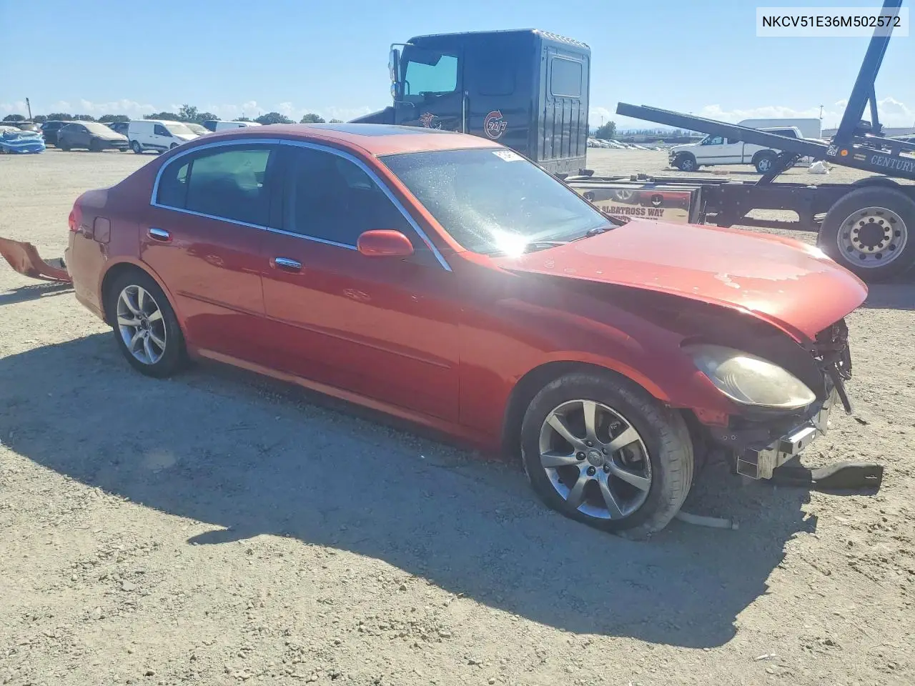 2006 Infiniti G35 Base VIN: NKCV51E36M502572 Lot: 61249176