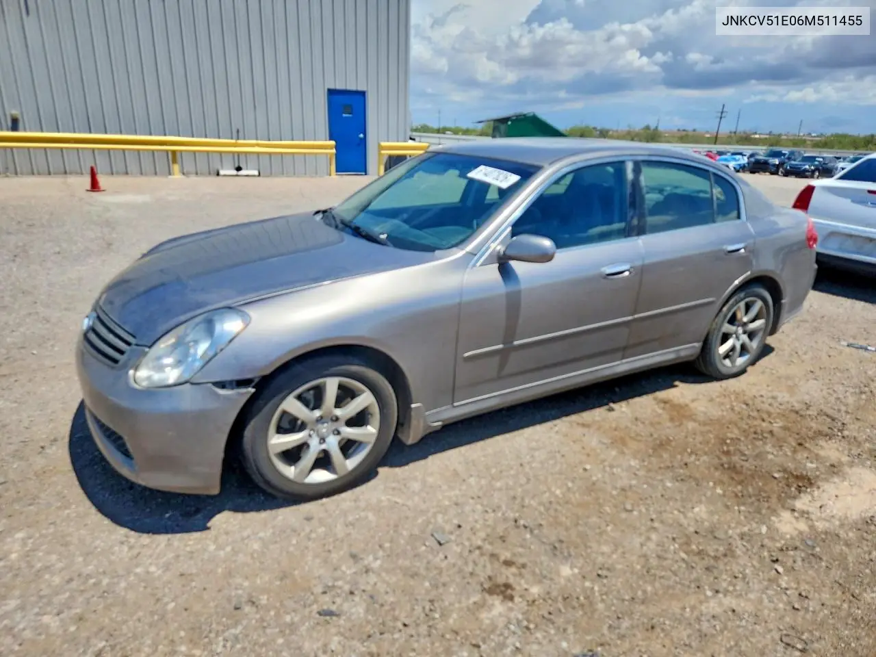 2006 Infiniti G35 Base VIN: JNKCV51E06M511455 Lot: 61407826