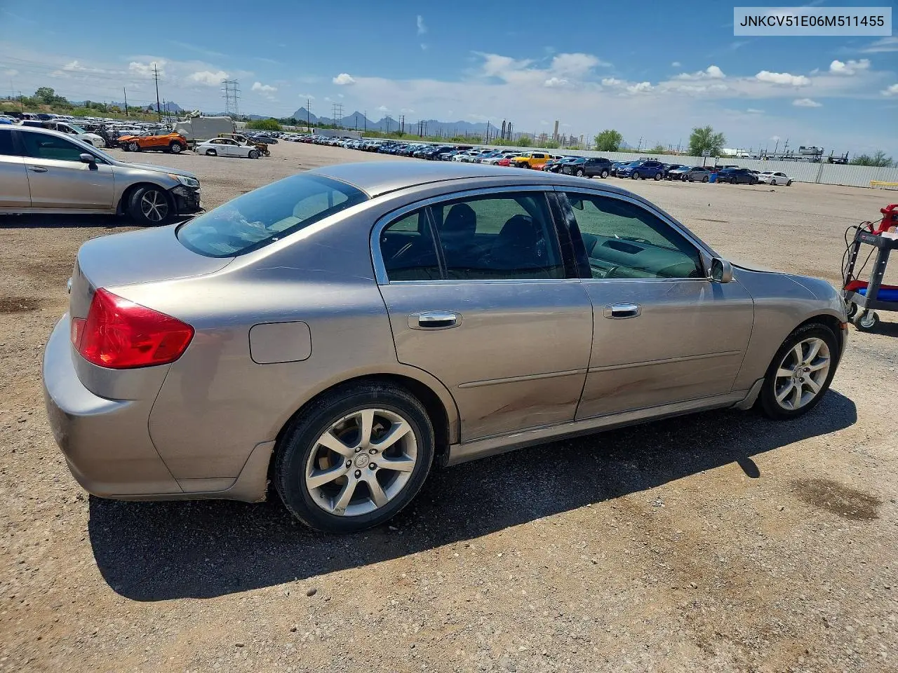 2006 Infiniti G35 Base VIN: JNKCV51E06M511455 Lot: 61407826