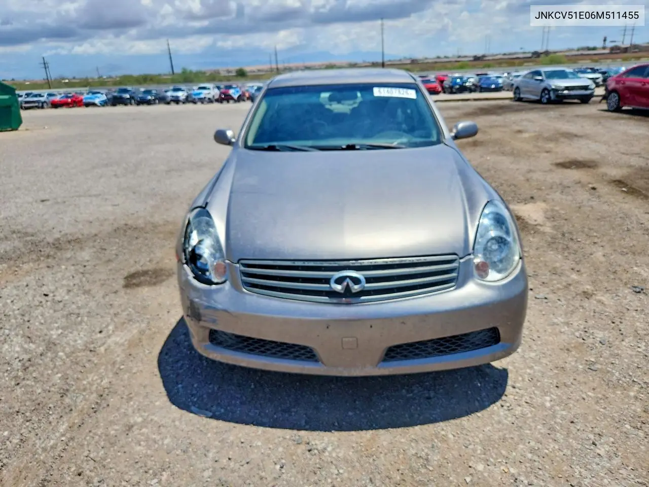 2006 Infiniti G35 Base VIN: JNKCV51E06M511455 Lot: 61407826
